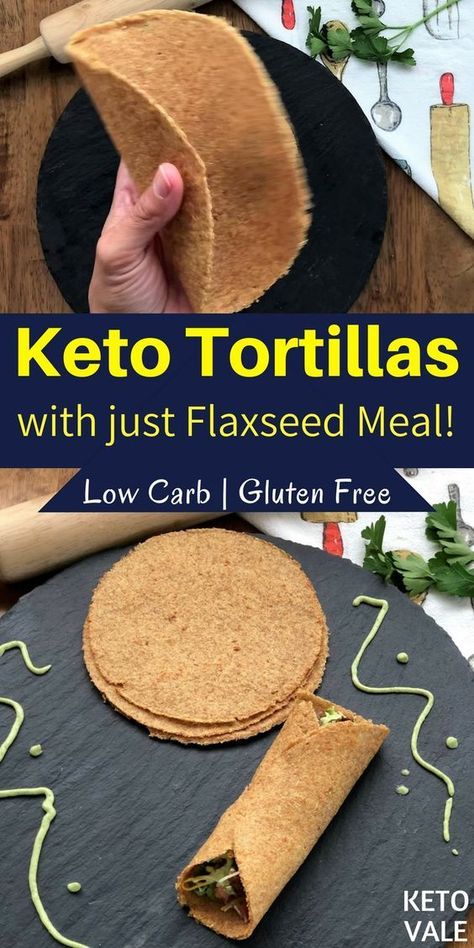 Gluten Free Wraps Recipe, Flaxseed Meal, Gluten Free Wraps, Keto Tortillas, Low Carb Low Fat Recipes, Low Carb Tacos, Low Carb Recipe, Boiled Egg Diet Plan, Flax Seed Recipes