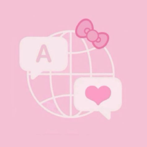 Pink Translate Icon, Pink App Icons Aesthetic Hello Kitty, Pink App Logos, Hello Kitty Icons Pink, Cute App Icons Aesthetic Pink, App Icon Hello Kitty, Sanrio App Icons, Hello Kitty Icons For Apps, Translate App Icon