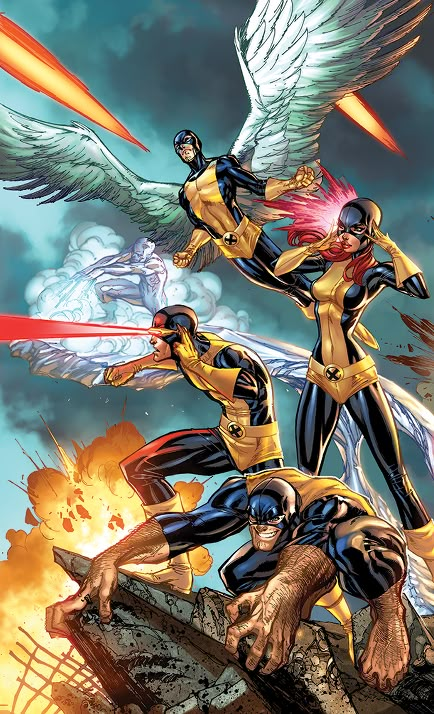 Angel Xmen, Iceman Xmen, Beast Xmen, Iceman Marvel, J Scott Campbell Art, Scott Campbell Art, Jean Gray, J Scott Campbell, Marvel Xmen