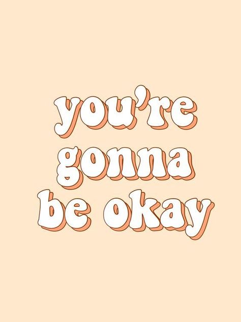 you're gonna be okay quotes - cute retro quote design - motivational quotes Gonna Be Okay, Quotes Aesthetic, Aesthetic Quotes, Be Okay, Orange Background, The Words, Tumblr, Orange, Quotes