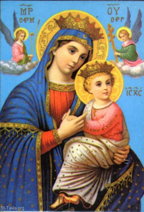 St-Takla.org Image: Icon of Saint Mary Mother of God صورة في Jesus Mother, Church Icon, Virgin Mary Art, Mother Mary Images, Images Of Mary, Jesus And Mary Pictures, Christian Images, Queen Of Heaven, Blessed Mother Mary