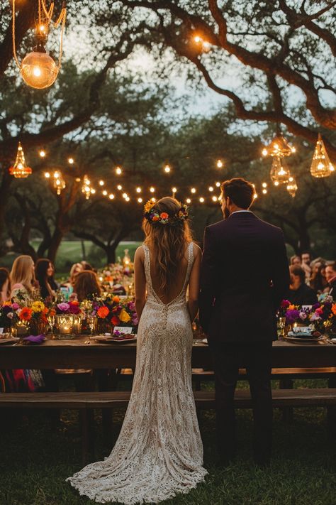 Create your dream day with these 10 stunning festival-inspired wedding themes that will enchant your guests! From boho vibes to vibrant celebrations, discover ideas that elevate your special day. Follow us for more wedding decor inspiration!  #WeddingInspiration #FestivalWeddings #BohoBride #UniqueBridalIdeas #WeddingThemes #WeddingPlanningChecklist #DecorInspiration #RusticChic #OutdoorWedding #ColorfulWeddings #WeddingTrends #LoveAndJoy #BrideAndGroom #WeddingDecor #DreamWedding Wedding Venues Boho, Earthy Bohemian Wedding, Summer Bohemian Wedding, Boho Wedding Backyard, Colorful Celestial Wedding, Boho Wedding Venue Ideas, Np Photoshoot, Granola Girl Wedding, Boho Wedding Reception Indoor