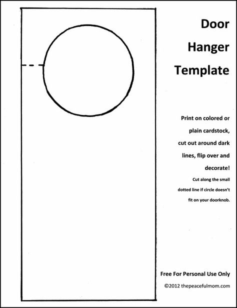 Free+Door+Hanger+Template Out Of Office Sign, Diy Wedding Hangers, Holiday Door Hanger, Wedding Door Hangers, Wedding Doors, Doorknob Hangers, Door Hanger Template, Holiday Door, Kids Church