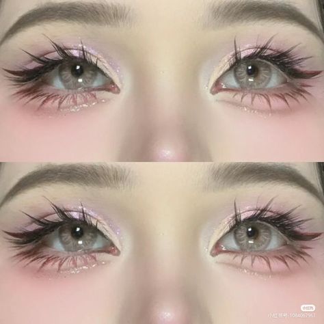 Maquillaje Douyin, Makeup Ideas For Summer, Anime Eye Makeup, Pretty Eye Makeup, Eye Makeup Looks, Doll Eye Makeup, Cute Eye Makeup, Anime Makeup, Kawaii Makeup