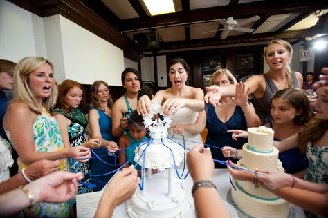 The Argentinian wedding cake tradition.  Everyone pulls a ribbon and one has a key tied to the end of it.  Good luck for that person!  www.jenniferboylephotography.com Argentinian Wedding Inspiration, Traditional Wedding Cakes, Wedding Beach Ceremony, Beach Ceremony, Maybe One Day, Wedding Story, Budget Wedding, Traditional Wedding, Plan Your Wedding