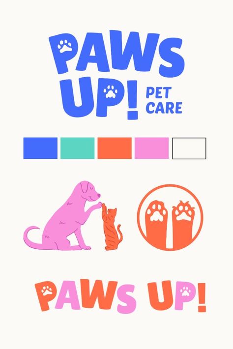 Pet Brand Identity Design, Pet Care Website Design, Vet Clinic Branding, Dog Company Branding, Pet Illustration Design, Pet Logo Design Ideas, Pet Brand Logo, Pet Logo Branding, Paw Logo Design