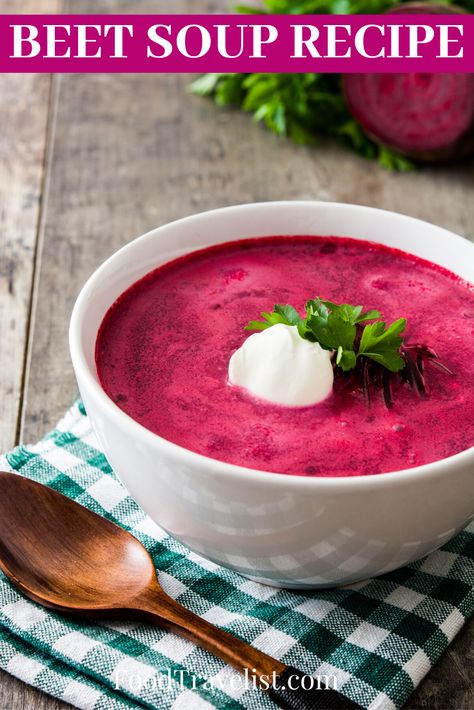 Cold Beetroot Soup Recipe, Beats Recipe For Dinner, Red Beet Soup, Beet Borchtch Soup Recipes, Beet Soup Recipes Borscht, Borsh Soup Recipes, Polish Beet Soup, Beets Soup, Roasted Beet Soup