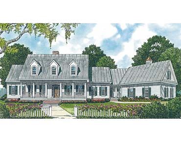 Woodcrest_Cottage_Front Classical House, Country Style House Plans, Outdoor Balcony, Country House Plan, Farmhouse House, House Plans Farmhouse, Modern Farmhouse Plans, Country House Plans, Best House Plans