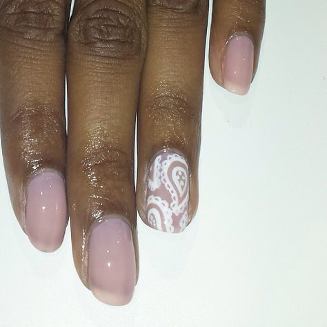 Paisley Nails, Paisley Nail Art, Long Pink Nails, K Nails, Design Nail, Neutral Nails, Beauty Stuff, Healthy Nails, Paisley Design