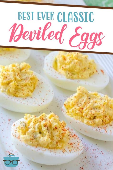 Paula Deen Deviled Eggs, Best Deviled Egg Recipe Ever, Deviled Eggs Recipe Easy, Devilled Eggs Recipe Best, Easter Food Appetizers, Avocado Deviled Eggs, Best Deviled Eggs, Deviled Eggs Easy, Perfect Hard Boiled Eggs