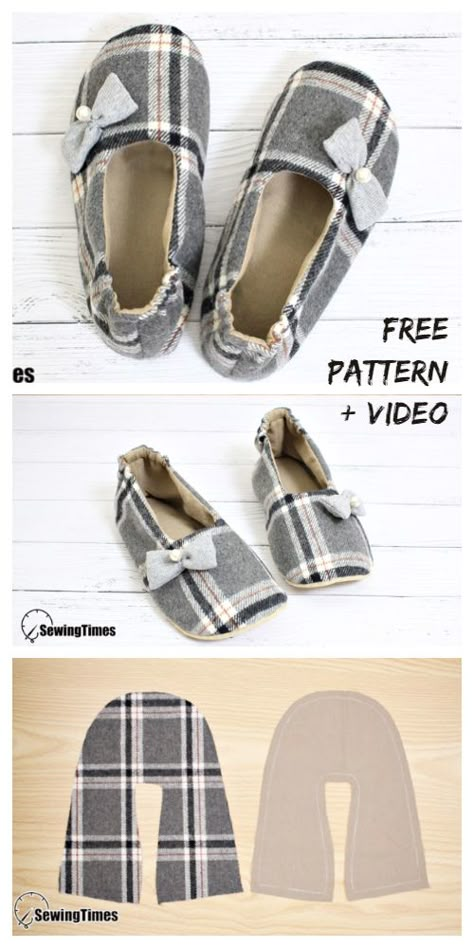 Sewing Slippers, Walmart Christmas, Diy Slippers, Cozy Shoes, Folded Fabric, Fabric Sewing Patterns, Free Sewing Patterns, Sew Ins, Fabric House