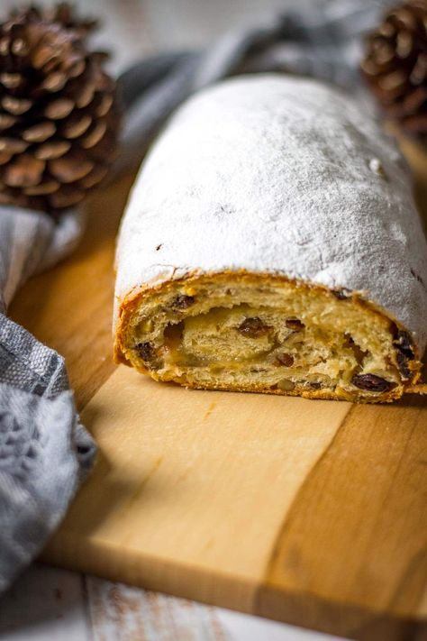 Sourdough Stollen | Fruity German Christmas Bread with Marzipan Sourdough Stollen, German Christmas Bread, Sourdough Starter Recipes, Stollen Bread, Stollen Recipe, Active Sourdough Starter, Roasted Cabbage Steaks, Cranberry Cookies Recipes, Starter Recipes