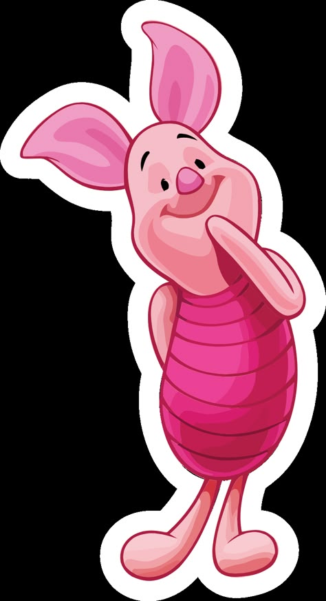 A very pink and very cute sticker with Piglet, a close friend of Winnie‑the‑Pooh.. #cartoon #pink #pig #Winnie‑the‑Pooh #Piglet Cute Wallpapers Winnie The Pooh, Piglet Drawing, Piglet Cartoon, Winnie The Pooh Pink, Pooh Drawing, Pooh Bebe, Eeyore Pictures, Winnie The Pooh Drawing, Disney Pop Art