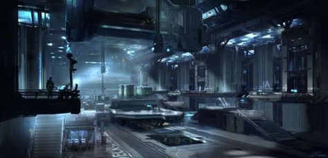 halo_4_infinity_interior_concept_by_nicolas_bouvier (Halo fan for Life, 03/16) Bunker Concept Art, Spaceship Interior Concept Art, Blue Futuristic, Jihoon Kim, Scifi Environment, Scifi Interior, Interior Concept Art, Sf Wallpaper, Sci Fi Architecture