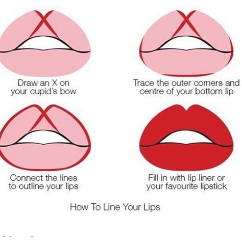 How to line your lips tips ✔️ repost @bretmansvanity Fuller Lips Makeup, Fuller Lips Naturally, Basic Makeup Tutorial, Makeup Charts, Lip Tips, Party Make-up, Lipstick Hacks, Lipstick For Fair Skin, Lip Tutorial