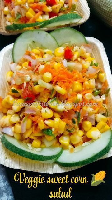 Sweet Corn Salad Recipe, Sweet Corn Salad, Veg Salad Recipes, Indian Diet Recipes, Classy Food, Exotic Recipes, Veg Salad, Indian Diet, Corn Salad Recipes