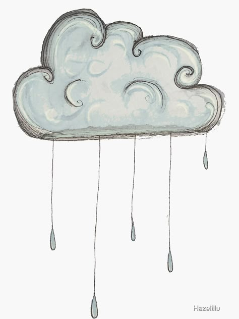 "rain cloud" Sticker for Sale by Hazelillu | Redbubble Cloud Sticker, Collage Stickers, Cloud Stickers, Digital Journaling, Fabric Crafts Diy, Cloud Shape, Png Stickers, Graphic Design Elements, Rain Cloud