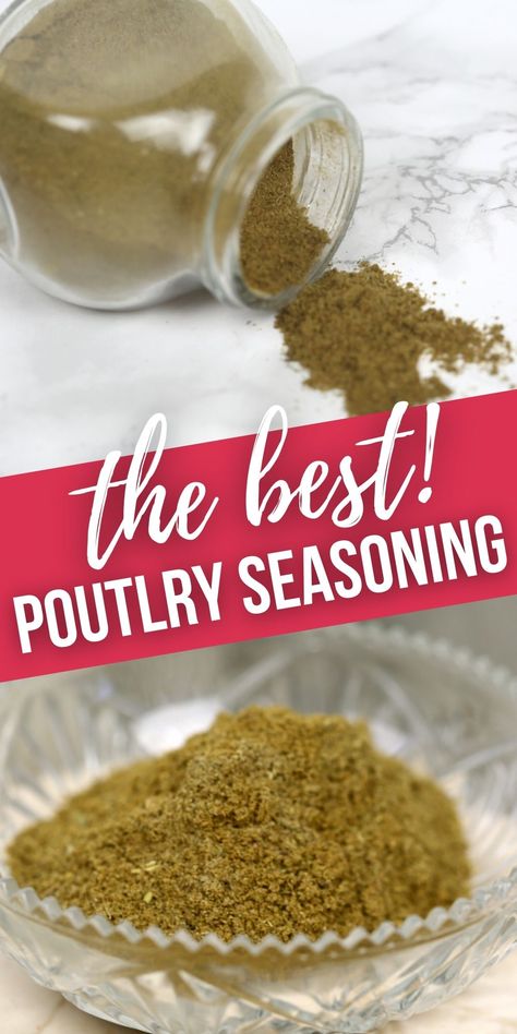 Chicken Boullion Recipe, Dry Seasoning For Chicken, Recipe For Poultry Seasoning, Poultry Seasoning Recipe Simple, Homemade Poultry Seasoning, How To Make Poultry Seasoning, Diy Poultry Seasoning Recipe, Poultry Seasoning Substitute, What Is In Poultry Seasoning