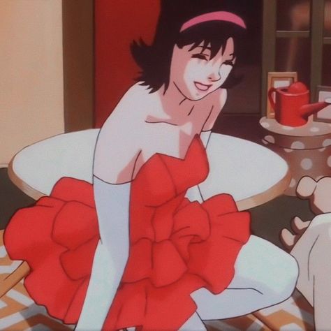 Perfect Blue Red Dress Anime, Perfect Blue Red Dress, Perfect Blue Disfraz, Perfect Blue Halloween Costume, Mima Kirigoe Cosplay, Mima Kirigoe Icon, Perfect Blue Pfp, Perfect Blue Cosplay, Mima Perfect Blue