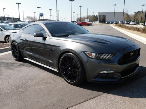 Mustang GT Premium Magnetic Gray Metallic black accent package 2022 Mustang Gt, Gray Mustang, Grey Mustang, 2018 Mustang Gt, Magnetic Gray, Mustang Gt Premium, 2017 Mustang, Black Mustang, S550 Mustang