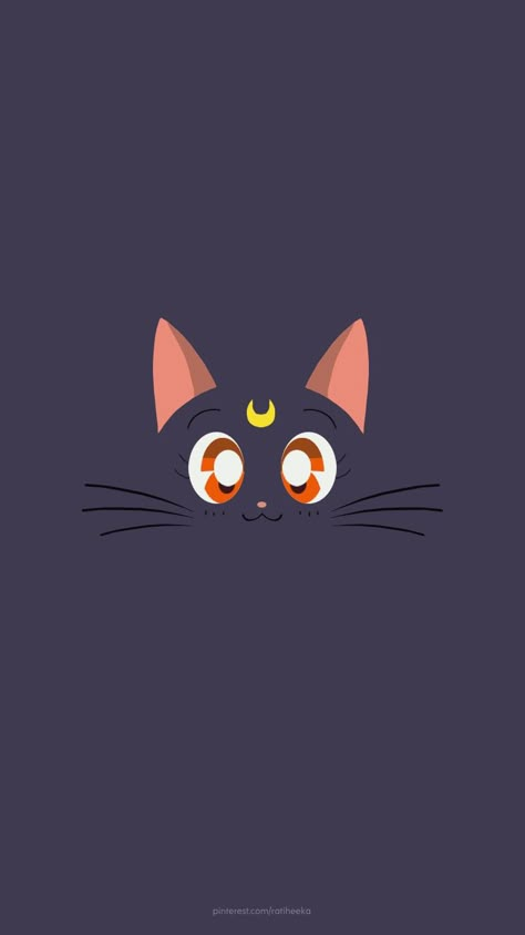 #sailormoon #luna #wallpaper #japan #anime #cartoon #cat #phonewallpaper #sailormooncrystal #vector #vectorart #猫 Anime Esthetics, Sailor Wallpaper, Cupcakes Wallpaper, Sailor Moons, Sailor Moon Cat, Black Cat Aesthetic, Sailor Moon Luna, Minako Aino, Sailor Moon Aesthetic