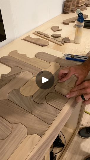 269K views · 4.9K reactions | Inlay | building a walnut INLAY with this fun pattern for an entertainment center Templates ⬇️ https://designsbydonnie.com/templates/ | By Designs by Donnie | Facebook Cnc Projects To Sell, Cnc Furniture Plans, Wood Table Design, Cnc Furniture, Cnc Woodworking, Cnc Design, Wood Inlay, Entertainment Center, Wood Table