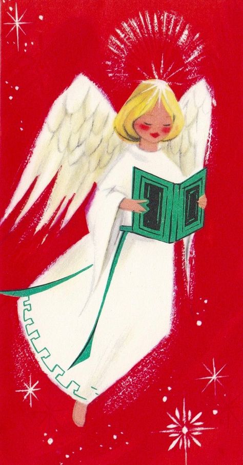 Jingle Jangle, Greeting Card Christmas, Christmas Crafts For Kids To Make, Vintage Christmas Card, Christmas Retro, Mid Century Christmas, Angel Cards, American Greetings, Christmas Past