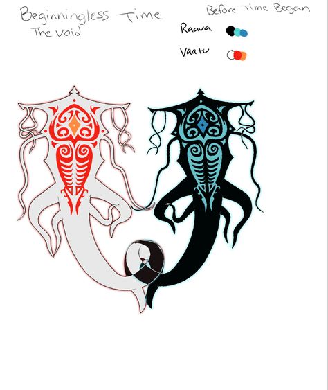 An idea of how raava and vaatu may have looked eons ago before they started fighting for the fate of the worlds Rava And Vaatu Avatar, Raava And Vaatu Avatar Tattoo, Raava Avatar, Avatar Raava, Vaatu Avatar, Raava And Vaatu, Avatar Visuals, Alien Ideas, Avatar Wan