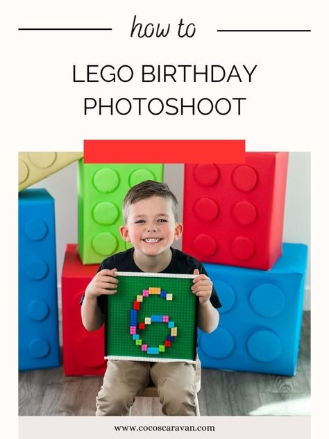 I’m going to show you how to take your kids birthday LEGO photoshoot at home. I wanted a professional photoshoot for my boys sixth birthday, but didn’t want to spend the money. I decided to do it myself and I want to help you do the same. See how I put this adorable LEGO themed birthday photoshoot together. Lego Birthday Photoshoot Ideas, Lego Birthday Photoshoot, Sixth Birthday Theme, Lego Photoshoot, Lego Shirts, Flying With A Toddler, Lego Decorations, Photoshoot At Home, Lego Boxes