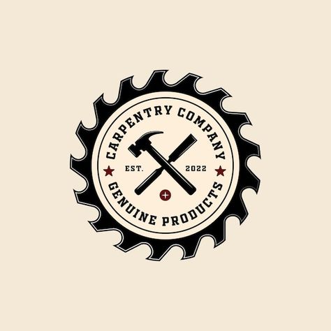 Vector carpentry woodwork logo template | Premium Vector #Freepik #vector #carpentry-logo #carpenter-logo #saw-logo #woodworking-logo Carpentry Logo Design Ideas, Woodwork Logo, Carpentry Logo, Carpenter Logo, Woodworking Logo, Woodworking Ideas, Corporate Design, Room Ideas Bedroom, Vector Photo