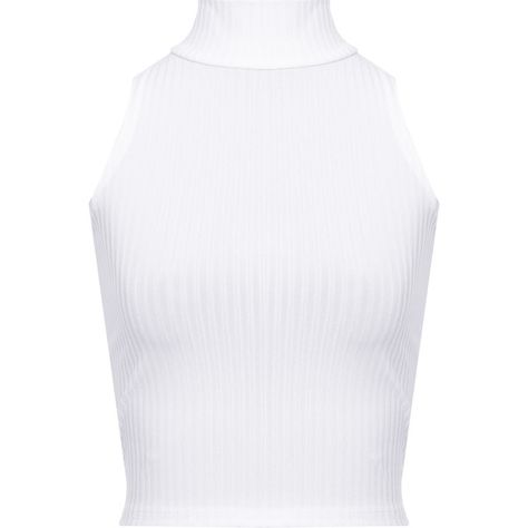 Luann Rib Turtle Neck Crop Top (54 ILS) ❤ liked on Polyvore featuring tops, shirts, crop top, blusas, white, white turtleneck, white fitted shirt, white crop top, ribbed crop top and turtleneck crop tops White Sleeveless Turtleneck, White Turtleneck Shirt, Cropped White Shirt, White Cropped Sweater, White Sleeveless Shirt, Turtle Neck Shirt, Sleeveless Turtleneck Top, Fitted Tops, Stretchy Crop Tops