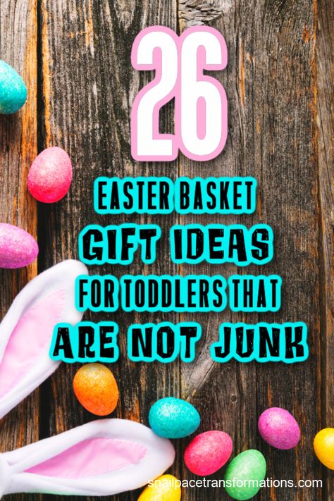 26 Easter Basket Gift Ideas For Toddlers That Are Not Junk Healthy Easter Basket, Cheap Easter Baskets, Easter Basket Gift Ideas, Small Easter Gifts, Gift Ideas For Toddlers, Toddler Easter Gifts, Easter Basket Themes, Basket Gift Ideas, Easter Baskets For Toddlers