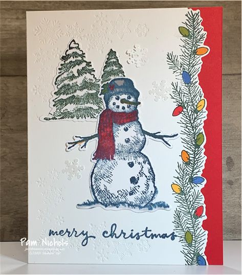 Stampin Up Snow Wonder, Spirited Snowmen Stampin Up Cards, Stampin Up Snowman Season Christmas Cards, Snowman Christmas Tree Card, Stampin Up Spirited Snowmen Cards, Su Snowman Season Cards, Sample Christmas Cards, Snowman Christmas Cards, Snowman Cards