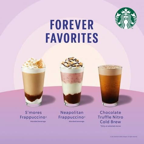 Starbucks Promotion Poster, Starbucks Social Media, Starbucks Ads, Starbucks Promotion, Starbucks Poster, Salted Caramel Syrup, Mocha Sauce, Drinks Poster, Strawberry Coffee