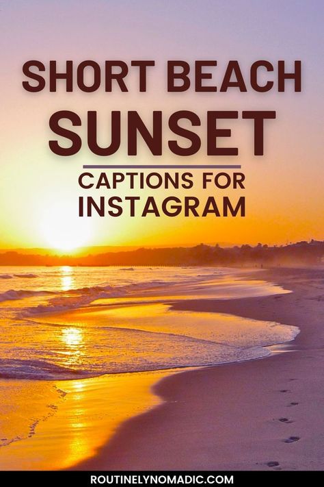 Sand and ocean with words short beach sunset captions for Instagram Beach Aesthetic Captions, Caption For Sunset, Beach Sunset Quotes, Ocean Captions, Beach Captions For Instagram, Beach Instagram Captions, The Beach Sunset, Sunset Captions For Instagram, Summer On The Beach