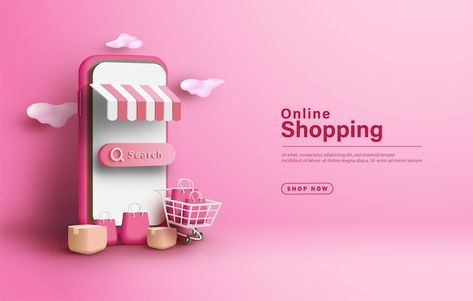 Online Shopping Banner Design Ideas, Online Shopping Cover Photo Facebook, Tiktok Shop Logo Aesthetic, Online Shop Cover Photo Design, Online Shop Cover Photo, Online Shop Photo Ideas, Clothing Shop Aesthetic, Online Shop Aesthetic, Online Shopping Icon