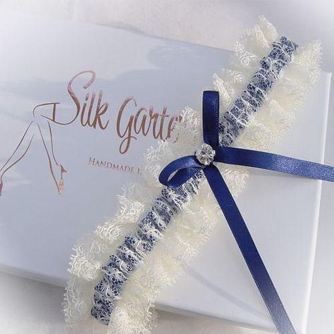 Blue And Ivory Wedding, Bridesmaid Things, Personalized Wedding Garter, Bride Garter, Leg Garters, Wedding Garter Blue, Blue Garter, Chiffon Ribbon, Classy Wedding Dress