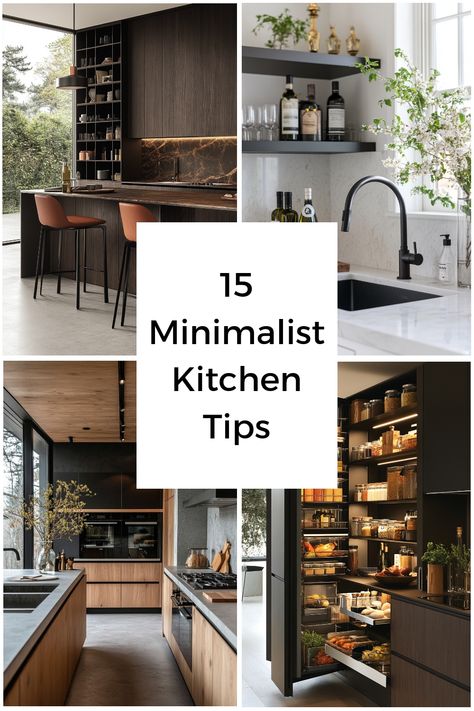 If you want to create a minimalist kitchen then try out these tips and decor ideas to get the look down perfectly. Minimalist Kitchen Styling, Minimalist Kitchen Counter Decor, Small Kitchen With Window, Minimalist Kitchen Design Inspiration, Countertops Decor Ideas, Minimalist Scandinavian Kitchen, Modern Minimal Kitchen, Modern Kitchen Decor Ideas, Kitchen Decor Minimalist