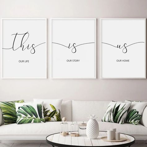 This is Usour Life Our Story Our Home Printableliving Room - Etsy Ukraine Family Room Wall Art, Scripture Wall Decor, Family Room Walls, Love Wall Art, Tv Decor, Set Of 3 Prints, Living Room Wall Art, Family Signs, Usb Stick