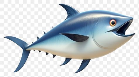 Dolphin Cartoon, Fish Animal, 3d Fish, Cartoon 3d, Tuna Fish, Free Png, Dolphins, White Background, Swimming