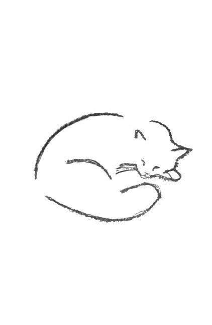 Cat Sleeping Drawing, Cutest Drawings, Drawing Sleeping, Cheshire Cat Pumpkin, Dog Paw Drawing, Cat Line Drawing, Cute Cat Sleeping, Simple Cat Drawing, Sleeping Drawing