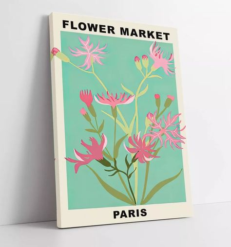 FLOWER MARKET PARIS POSTER HOME BEDROOM DECOR CANVAS WALL ART PICTURE PRINT | eBay Paris Poster, Wall Art Picture, Decor Canvas, Wall Art Pictures, Flower Market, Print Pictures, Home Bedroom, Dining Area, Canvas Wall