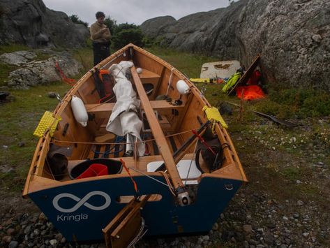 Denmark to Norway 90 miles in Open water - Goat Island Skiff - Storer Boat Plans in Wood and Plywood Weather Fronts, Skagen Denmark, Sailing Dinghy, Open Ocean, Boat Plans, Boat Design, Open Water, Small Island, Wooden Boats