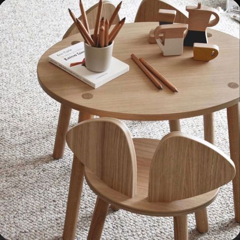 Diy Kids Chair, Playroom Table, Kids Play Table, Toddler Table, Kids' Furniture, Woodworking Table, Kids Table And Chairs, House Furniture Design, Kids Interior