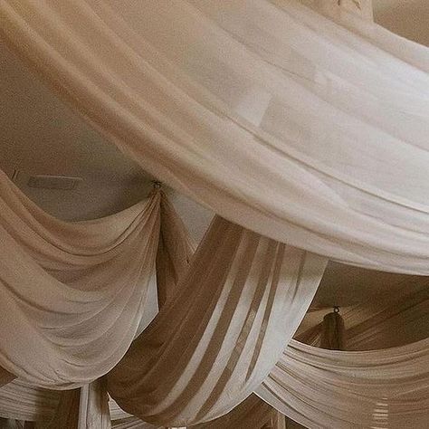 Fabric Draped Ceiling, Draped Ceiling, Wedding Drapery, Wedding Draping, Draping Wedding, Ceiling Draping, Fabric Ceiling, Becoming A Mother, White Drapery