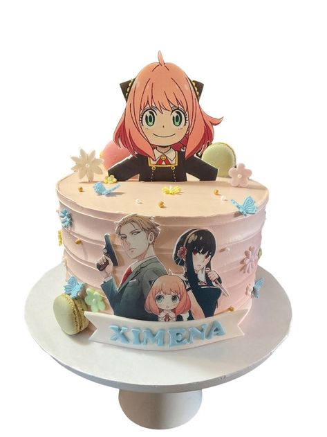 Spy Family Anya, Purple Cakes Birthday, Soccer Cake, Anime Cake, Family Cake, Spy Family, Girl Cake, Japanese Sweets, 11th Birthday