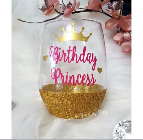 Birthday Wine Glass 21st Birthday Wine Glass. Birthday Girl | Etsy Product Care Card, 21 Birthday Wine Glass, Wine Glass Glitter, Birthday Wine Glass, Glitter Wine, Birthday Wine, Birthday Princess, Seal Design, Candy Jars