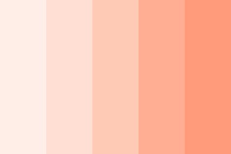 Linen Apricot color palette created by tracetvulpes that consists #ffede8,#ffdfd3,#ffcab5,#ffae93,#ff9b7a colors. Peach Color Palettes, Blush Color Palette, Shingle Colors, Peach Aesthetic, Color Palette Pink, Color Pallete, Pastel Colour Palette, Palette Design, Color Palette Design