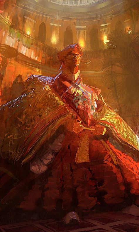 Emperor Concept Art, Rust Concept Art, Bronze Age Character Design, Ancient Soldier Concept Art, Chinese Emperor Fantasy Art, Craig Mullins, 다크 판타지, Sketch Painting, Matte Painting