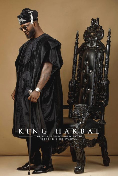 King Hakbal Royalty Clothes Men, Royalty Clothes, Nigerian Men Fashion, African Attire For Men, African Royalty, Male Clothing, Clothes Men, African Men Fashion, African Attire